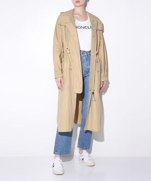 Long sleeve hooded trench