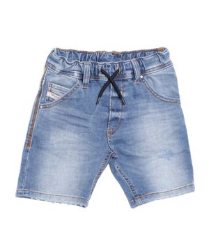 Denim shorts with logo detail