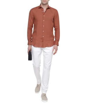 Long sleeve shirt with classic collar