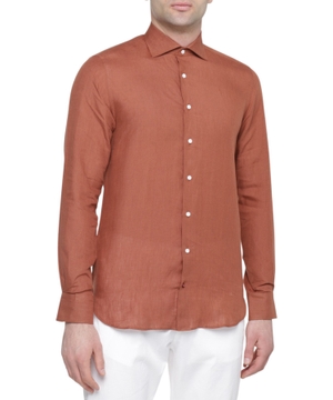 Long sleeve shirt with classic collar