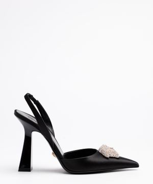 Crystal La Medusa sling-back pumps