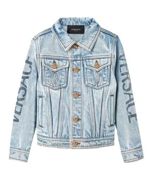 Logo printed denim jacket