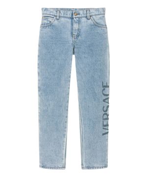 Logo printed jeans