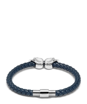 Woven leather bracelet