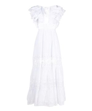 Vivida maxi dress with lace trim