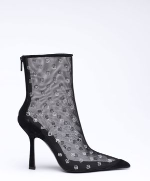 Crystal logo mesh boots