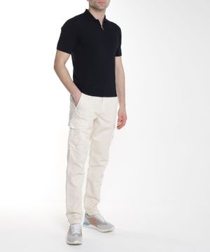 Straight fit trousers with patch pockets