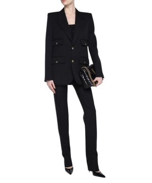 V-neck long sleeve blazer