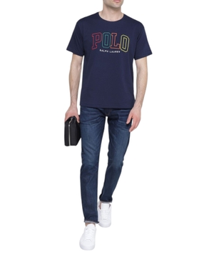 Loqo printli qısaqol t-shirt