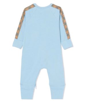 Checked print babygrow set