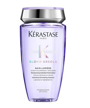 Açıq və rəngi ağardılmış saçlar üçün nəmləndirici Blond Absolu Bain Lumiere şampunu