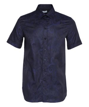 Short sleeve shirt with classic collar