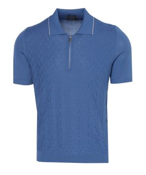 Polo with zip collar