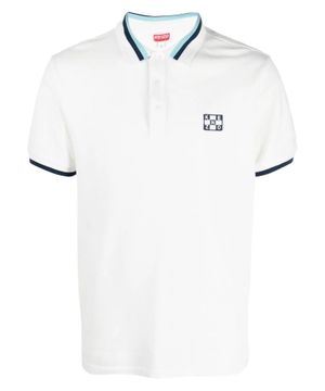 Logo patch polo shirt