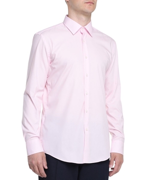 Straight fit shirt with long sleeves