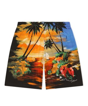 Sunset printed shorts