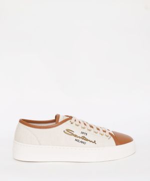 Lace up sneakers with logo detail