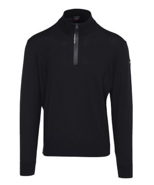 Zip fastening collar sweater