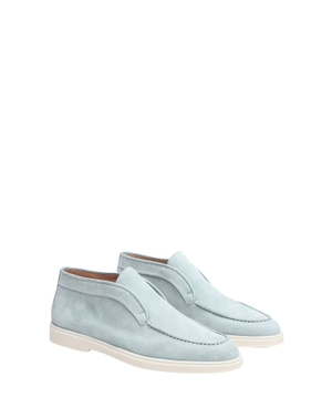 Ankle-length leather loafers