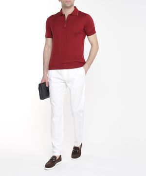 Short sleeve polo with classic collar