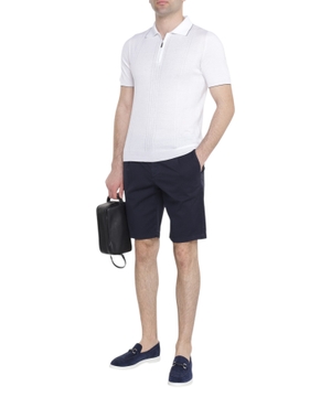 Short sleeve polo with classic collar