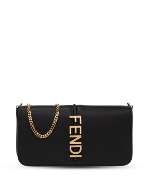 Fendigraphy logo buckle shoulder bag