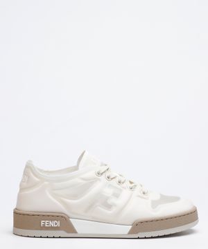 Logo mesh trim sneakers