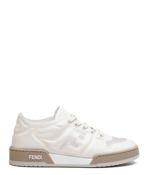 Logo mesh trim sneakers