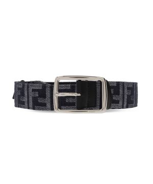 Logo detail denim belt