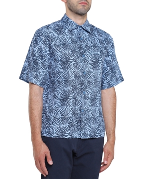 Geometric-print short-sleeve shirt
