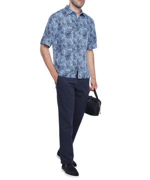 Geometric-print short-sleeve shirt