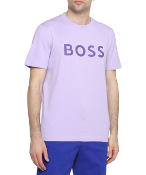 Loqo printli düz biçimli T-shirt