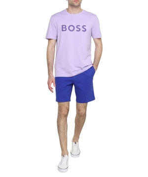 Loqo printli düz biçimli T-shirt