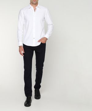 Long sleeve straight fit shirt