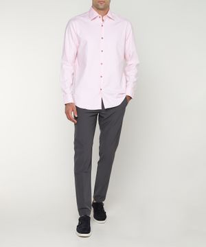 Long sleeve straight fit shirt