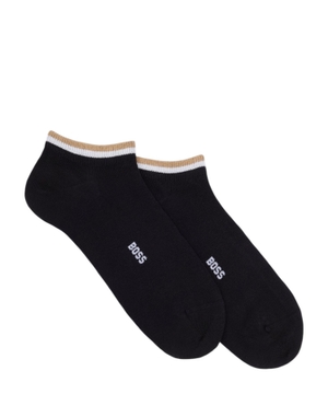 Two-pack of ankle socks with signature-stripe cuffs