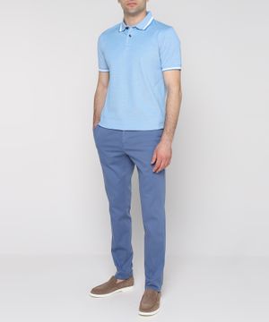 Short sleeve polo with classic collar