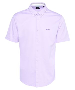 Straight fit shirt with short sleeves