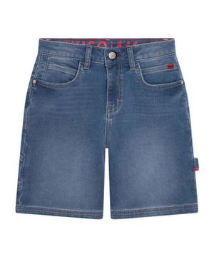 Straight-fit denim shorts