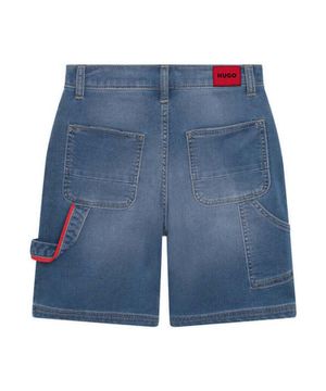 Straight-fit denim shorts