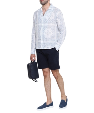 Straight-fit cotton shorts