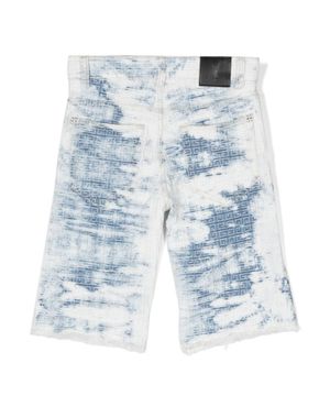 Loog pattern denim shorts