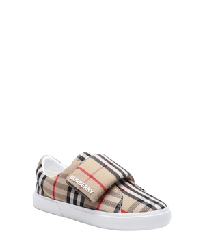 Plaid logo detailed sneakers