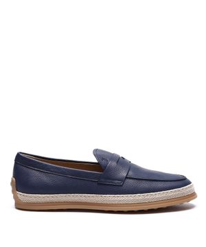 Woven edges leather loafers