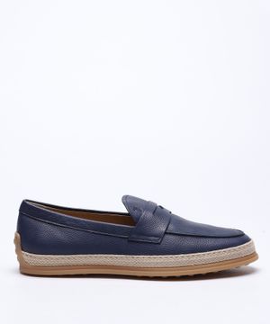 Woven edges leather loafers