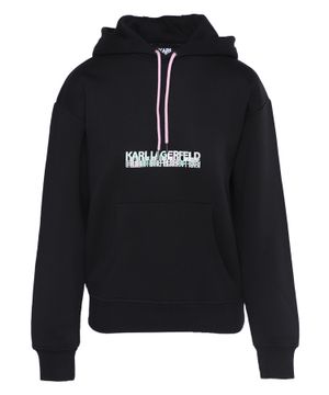 Long sleeve hoodie with logo print