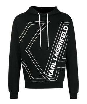 Long sleeve logo printed hoodie