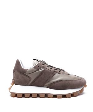 Panelled design suede sneakers