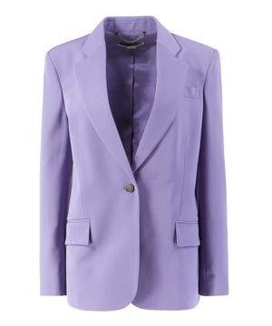 Straight-fit wool blazer