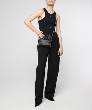 High-waist wool trousers